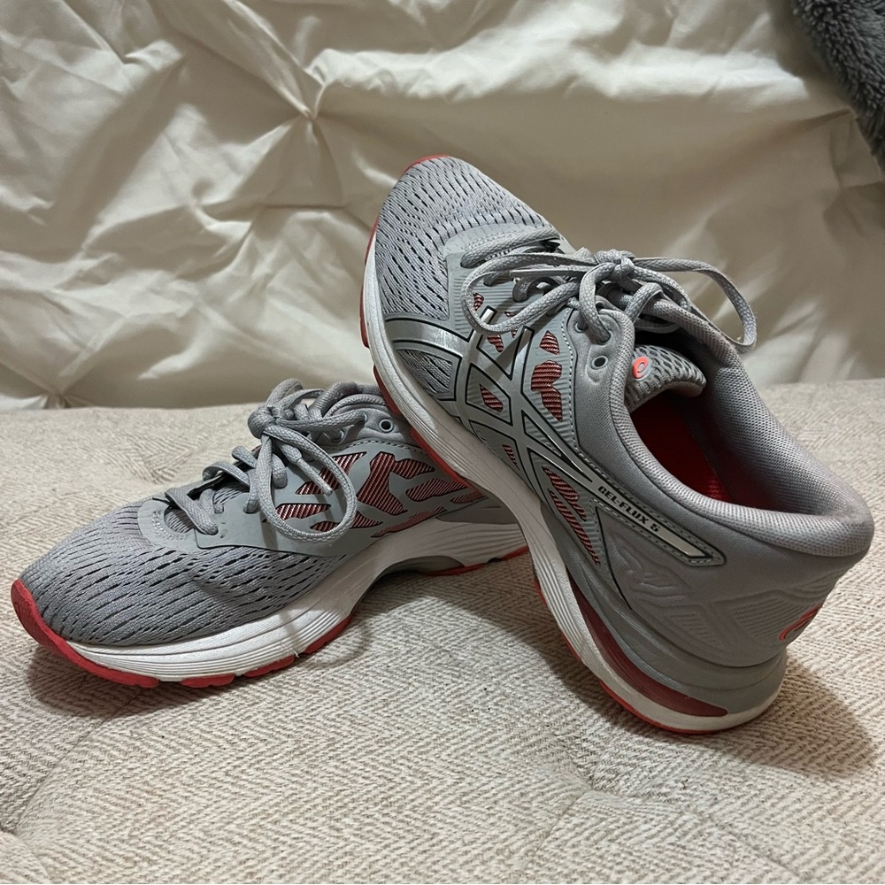 ASICS Women's Athletic Shoes in Gray and Pink